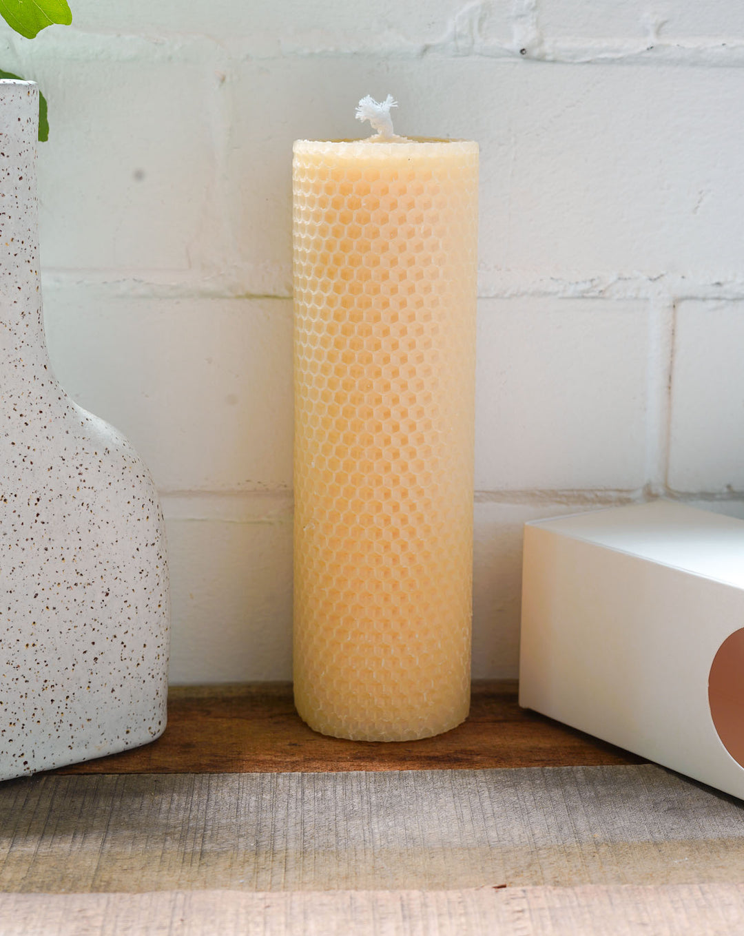 large beeswax candle